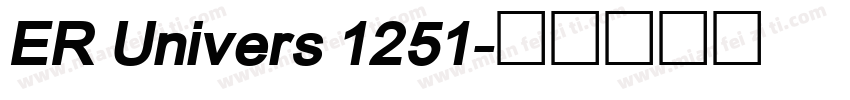 ER Univers 1251字体转换